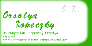 orsolya kopeczky business card